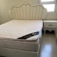 تخت وتشک طبی هتلی پددار مدل پرخواب دونفره۲۰۰x180