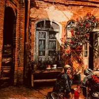 تابلو فرش دستباف نفیس تبریز ۵۰ رج برجسته ۳ بعدی نو