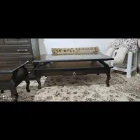 میز جلو مبلی همراه با دو عسلی تمیز شیک