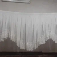 پرده حریر گیپور سفید رنگ
