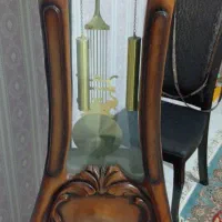 ساعت ایستاده چوبی منبت کاری شده قدیمی ساعتش خراب