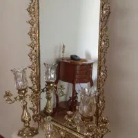 آینه شمعدان برنجی