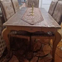 میز غذاخوری نیمه سلطنتی 6 نفره