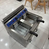 سرخ کن دو لگن گازی شیر تخلیه دار بست ۱۸ لیتری