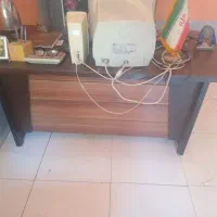میز اداری قهوه ای فایبر گلاس