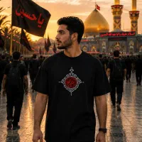تیشرت پنبه مشکی اربعینی