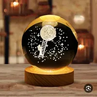آباژور چراغ خواب شبخواب گوی شفاف کریستالی|چراغ خواب و آباژور|شیراز, فخرآباد|دیوار