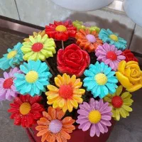 سبد گل شمعی