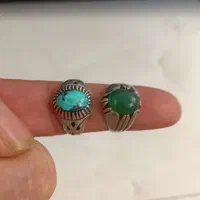 انگشتر نقره فیروزه وعقیق
