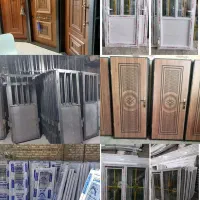 درب ضدسرقت/در تراسpvc/چوبی با۴چوب انباری آلومینیوم
