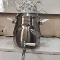 کتری سماوری 5لیترهمراه با قوری چینی