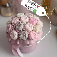 باکس گل جاودان شمع