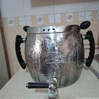 سماور رو گازی و گازی برنجی 6لیتری