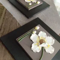 تابلو سه تیکه گل برجسته