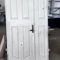درب ساختمان دو لنگه با اکاردئونی