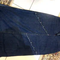 دامن جین بلند پایین چاکدار