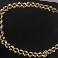 گردنبند و گوشواره طلا ست (با فاکتور و وزن)