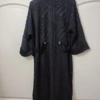 مانتو مجلسی مشکی طرح دارتابستانی