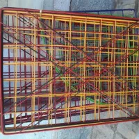 قفسه مشبک فلزی رتگ بندی قرمز سفید زرد سبز