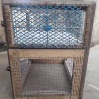 قفس پرنده چوبی دو طبقه