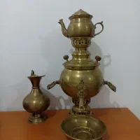 سماورذغالی برنجی روسی