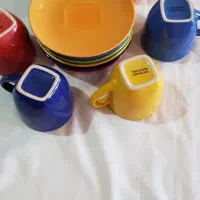 فنجان نعلبکی رنگارنگ