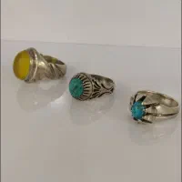 انگشتر نقره قدیمی فیروزه شرف الشمس کهنه