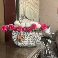 گل مصنوعی با گلدان فایبرگلاس
