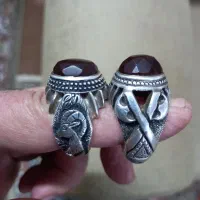 عقیق سرخ یمنی رکاب چزگی الماس تراش