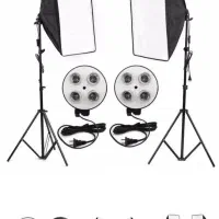 پکیج سافت باکس 4لامپ کامل