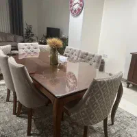 میزناهارخوری ۶ نفره چوب گردو سالونی