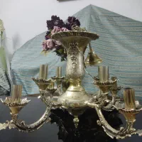 دو عدد لوستر برنز با دیوار کوب