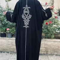 عبایی جواهردوزی طاووس عبای مانتو عبا