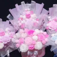 باکس گل و دسته گل شمع لاکچری