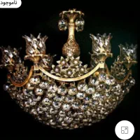 لوستر کریستال گوی دار در حد نو