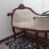 میز تلفن قهوه‌ای