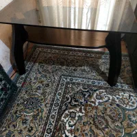 میز چوب شیشه ۶۰در ۹۰ تمیز
