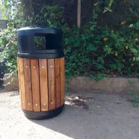 تولید سطل زباله پارکی فلزی مدل S201 /سطل آشغال
