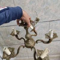 لوستر برنجی پنج شاخه