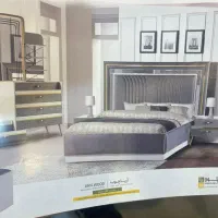 سرویس خواب مدرن سفید و میزآرایش+ نور مخفی