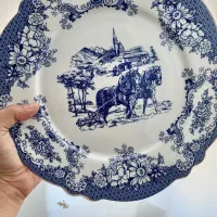 ظروف دکوری قلم آبی بشقاب انگلیسی