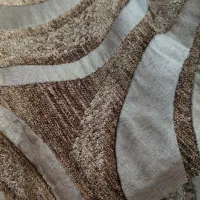 دستک پرده مخمل وپرده پفکی رنگ آبی