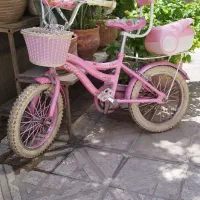 دوچرخه دخترونه صورتی در حد نو