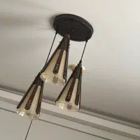 چراغ آویز چوبی