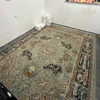 قالی فیروزه ای ۱۲ متری ۷۰۰ شانه