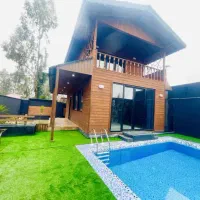 اجاره شبانه ویلا چوبی استخر دار