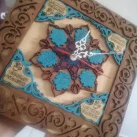 ساعت چوبی خاتم کاری
