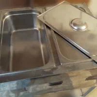 هات بنماری پایه دار استیل 2لگن 1/1 بزرگ عمق 20سانت