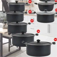 قابلمه بزرگ آشپزی با تابه بزرگ آشپزخانه با سرویس