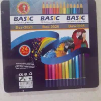 مداد رنگی 24 رنگ فلزی خارجی basic
